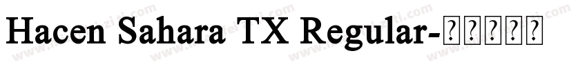 Hacen Sahara TX Regular字体转换